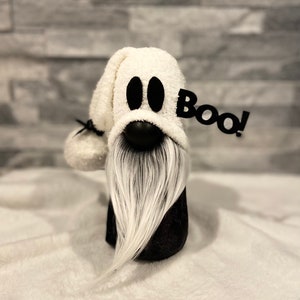 Halloween Gnome • Ghost Gnome • Boo Gnome • Halloween Decor • Tiered Tray Gnome • October Decor