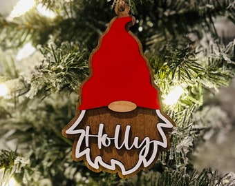 Gnome Ornament • Personalized Gnome Ornament • Personalized Gnome Tag • Stocking Tag • Christmas Tag • Gnome Decor