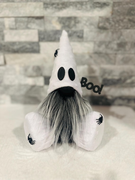 Halloween Gnome • Ghost Gnome • Halloween Decor • Halloween Tiered Tray Decor • October Decor