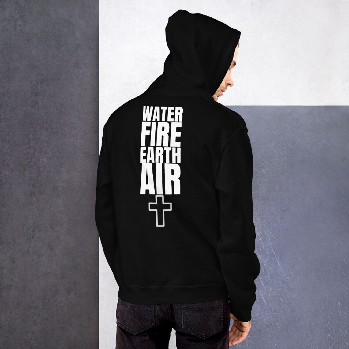 Back print hoodies cross hoodies christian hoodies catholic Etsy