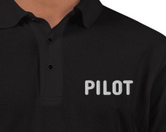 Men's Premium Pilot Polo Shirt - Shirt For Pilots - Gift For Pilots - Tshirt For Pilots - Pilot Uniform - Flight Crew Shirt