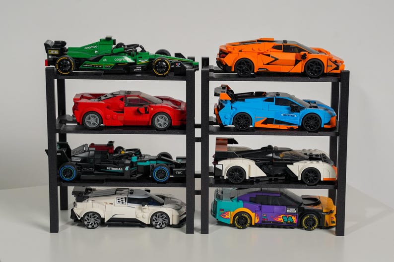 Brick Car Side Display Rack - Modular 8-wide Mini Model Shelf - Etsy