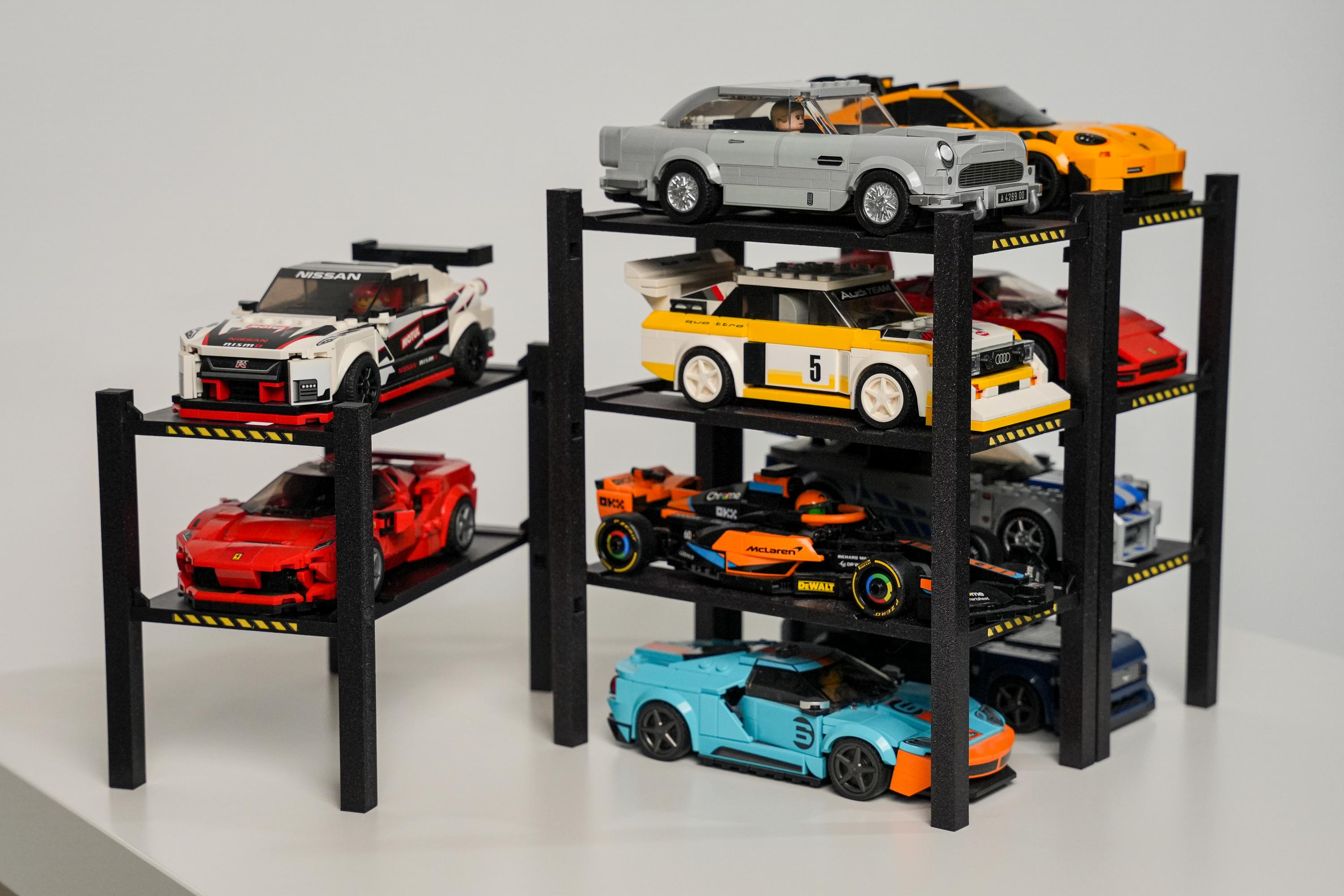 Display And Rack Car Racking Modular Brick Car Display Rack – Front View, 8-wide Racing Car Shelf - Etsy
