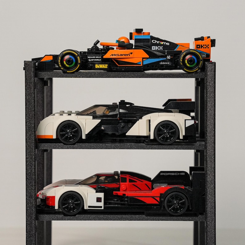 Display And Rack Car Racking Modular Brick Car Display Rack – Front View, 8-wide Racing Car Shelf - Etsy