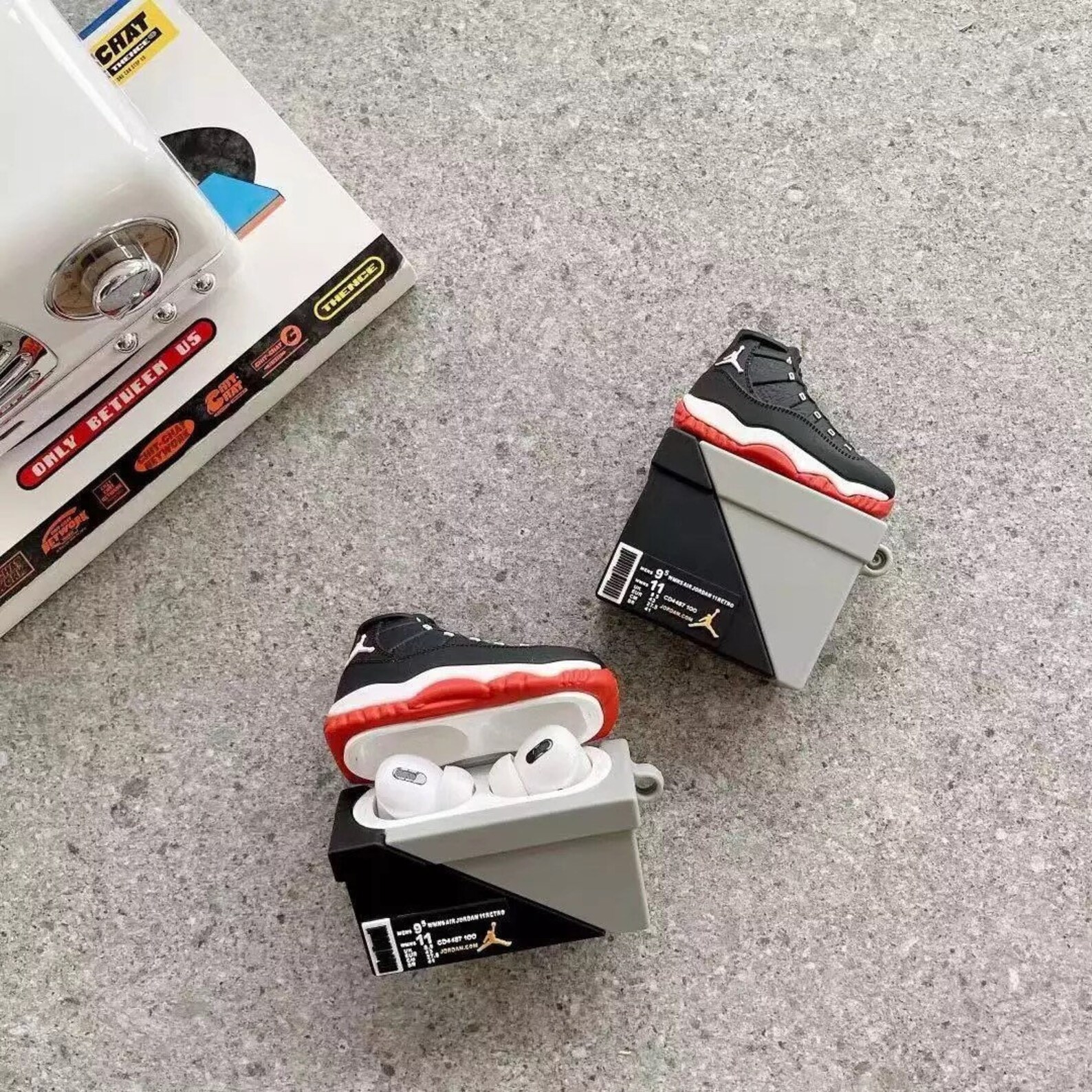 Air Jordan 11 Airpod Case 12 Etsy