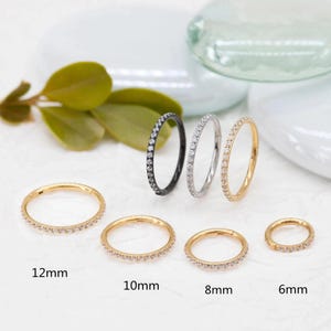 20G/18G/16G 316L Stainless Steel Seamless Clicker Hoop Ring/ Cartilage/ Daith/Helix /snug Piercing Earring/Septum clicker Ring/Gift For Her