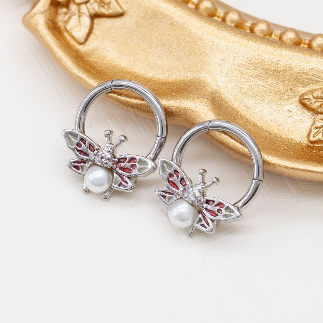 16G Butterfly Septum Ring/daith Conch Hoop/tragus Jewelry/helix