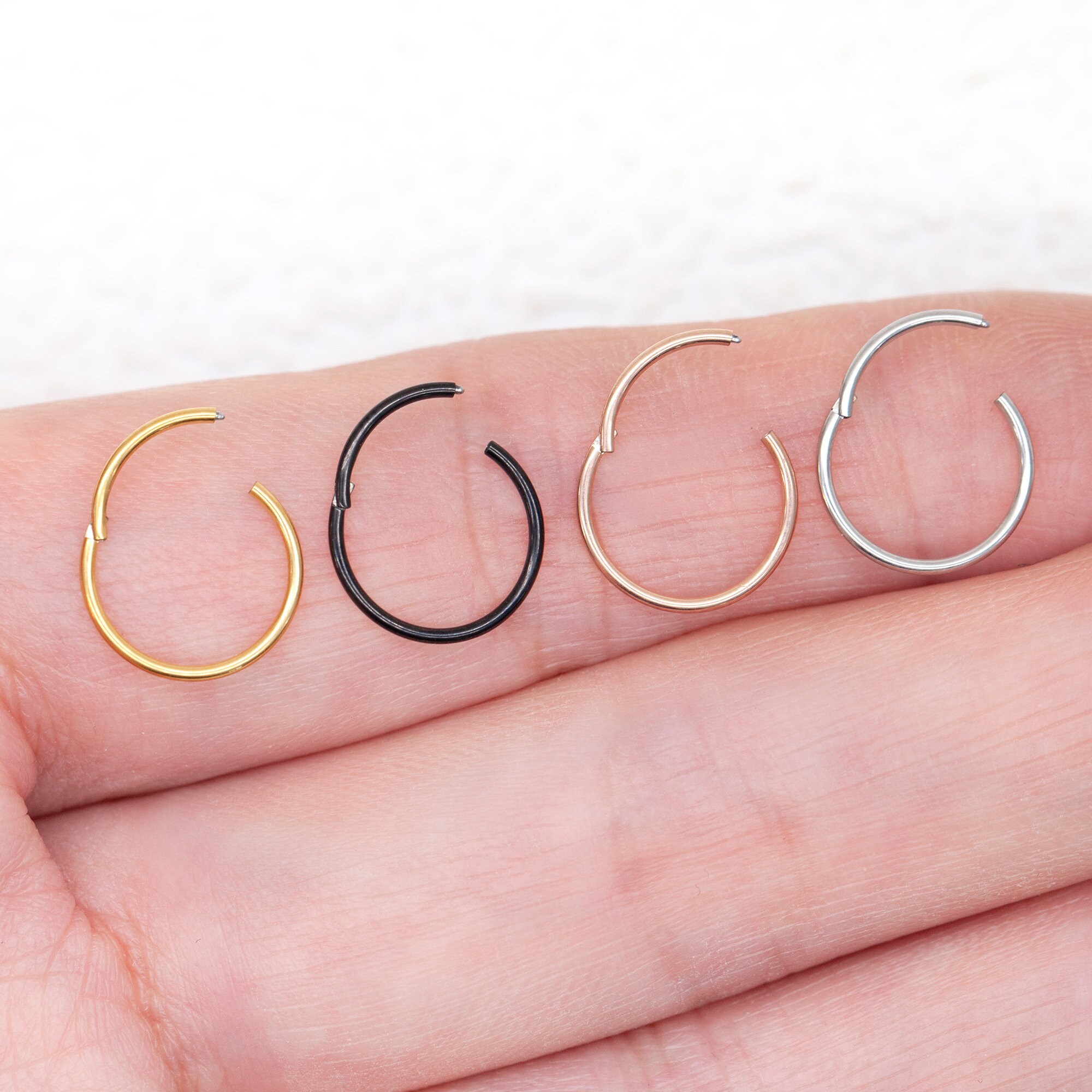 Generic 5Pcs Set 16G Nose Rings 316L Surgical Steel Jamaica