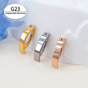 Pendiente de titanio de grado de implante G23 de 16 g con clicker para cartílago de hélice, trago, torre, piercing para ombligo, anillos pequeños
