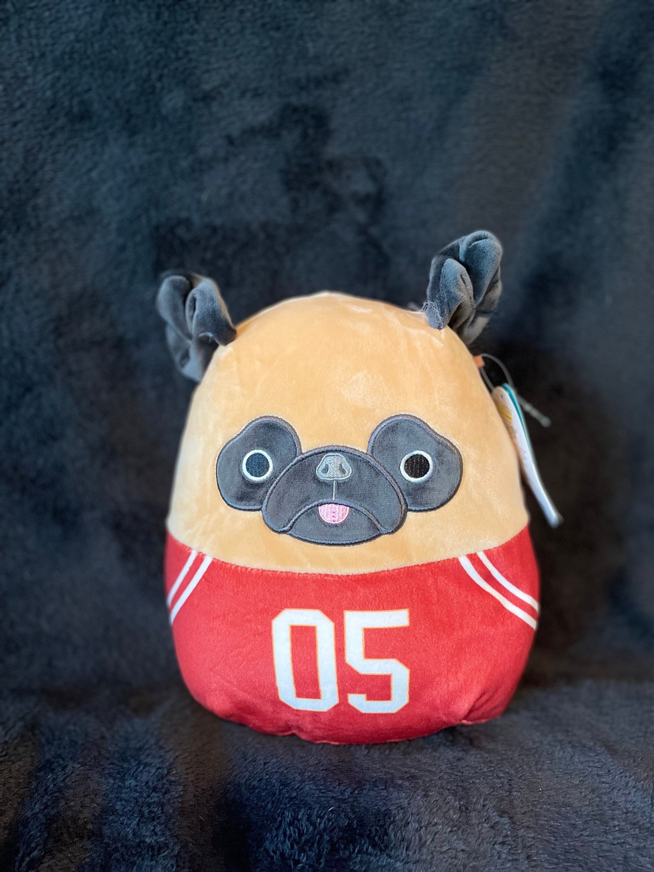 Personalized Squishmallow Prince Pug Football Jersey 9, Sport Dog