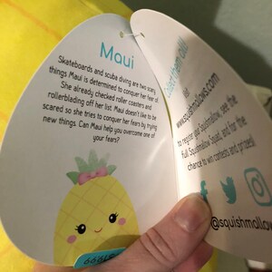 pineapple squishmallow tag