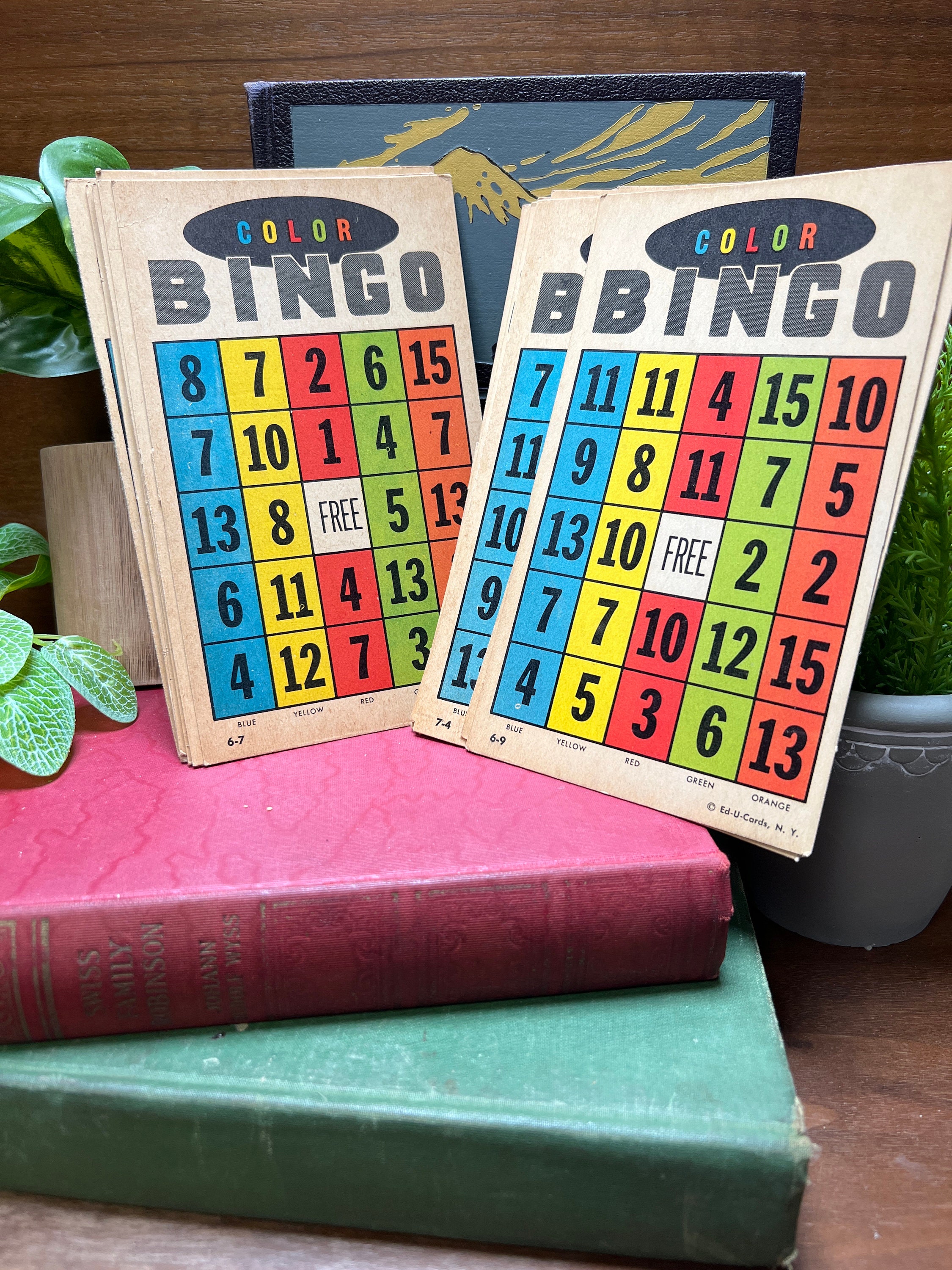 Vintage Educards Color Bingo Cards Set of 22 Etsy