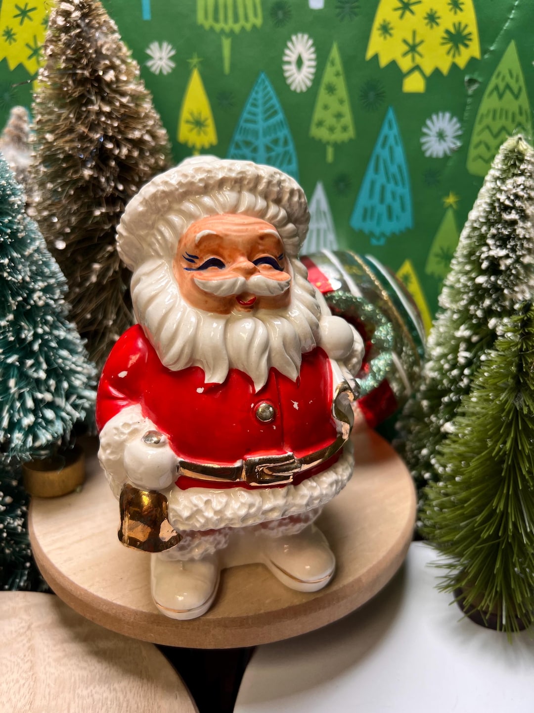 Vintage Japan Ceramic Santa Claus Christmas Bank - Etsy
