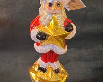 Christopher Radko San Francisco Trolley Jolly Christmas Ornament - Blown Glass, Made In Poland