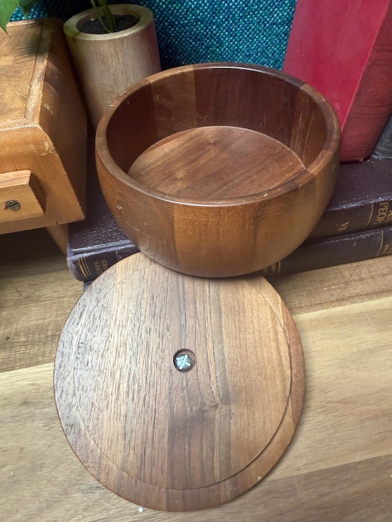 Vintage ozark walnut ware solid walnut trinket or… - image 2