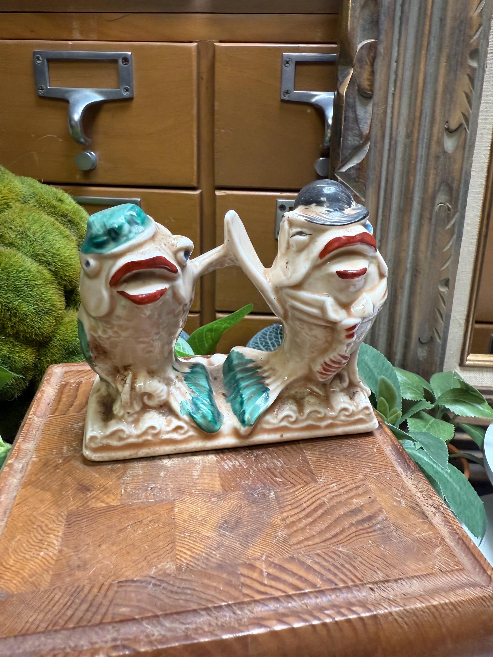 Vintage Anthropomorphic Fish salt and pepper shakers