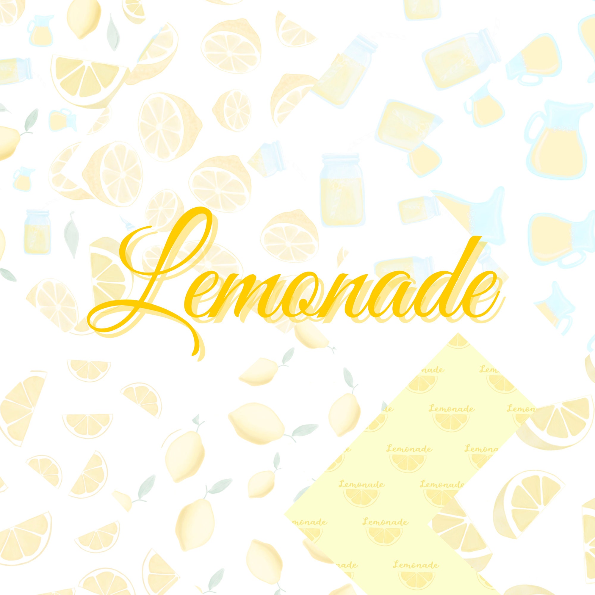 8-pack LEMONADE digital paper Instant download | Etsy