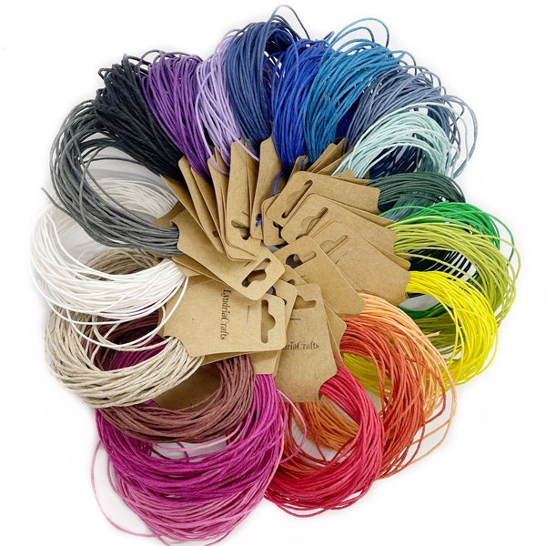 NEW COLORS! 100% Natural Hemp Cord - 10 Yards (30feet) - 1mm cord -  Now 24 Different Colors!