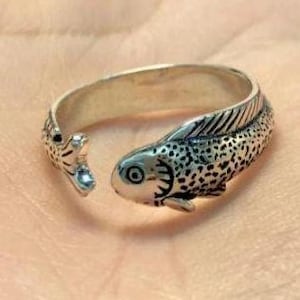Fish Ring Takahashi Goro 925 Sterling Silver Animal Ring Man Ring Woman Ring Lover Ring Biker Ring Engagement Ring Handmade Ring Gift