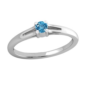 Dainty aquamarine ring, Minimalist gold ring, March Birthstone Ring, Sterling Silver Ring, Delicate ring, Thin ring, Gifts for her