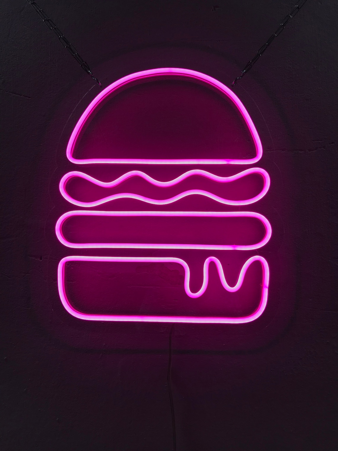 Burger LED Neon Sign Hamburger Neon Sign Food Neon Sign Etsy