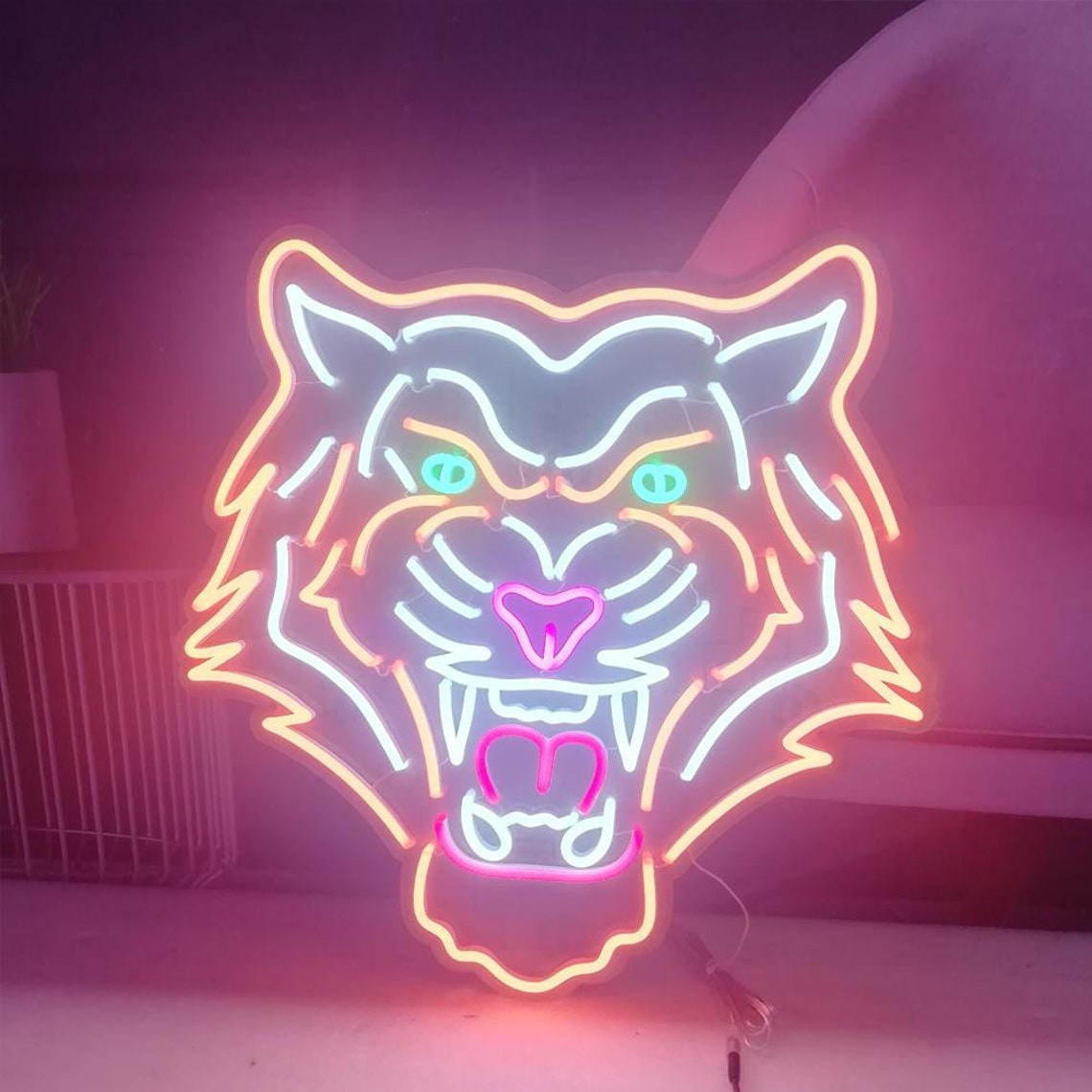 Tiger LED Neon Sign Tiger Head Neon Sign Animals Neon Sign | Etsy