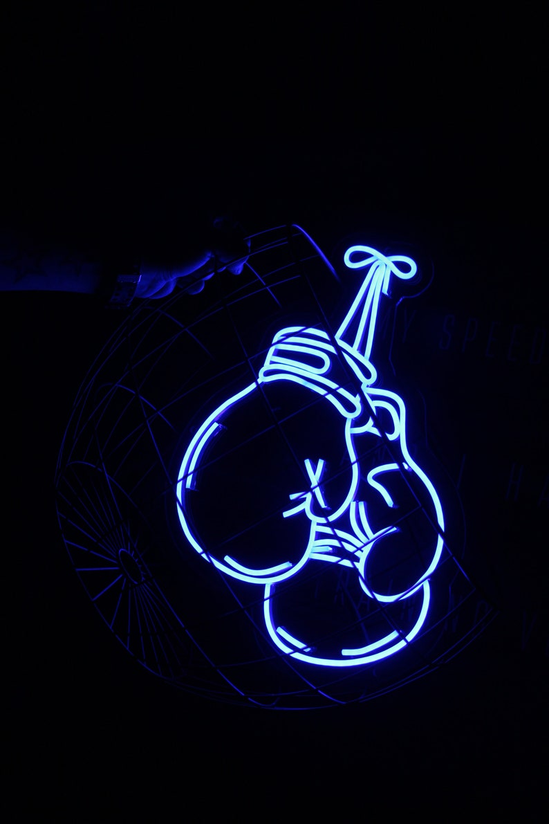 Boxing Gloves LED Neon Sign Boxing Gym Neon Decoration Etsy