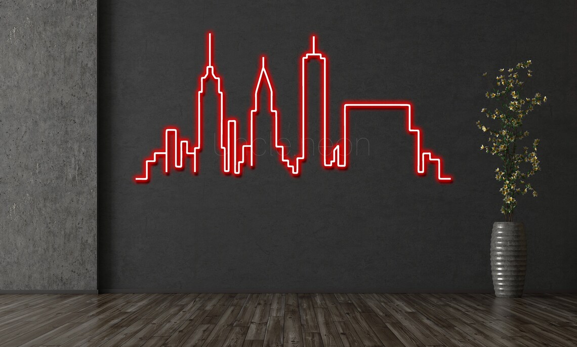 Newyork City Neon Sign City Neon Sign New York City Wall Etsy