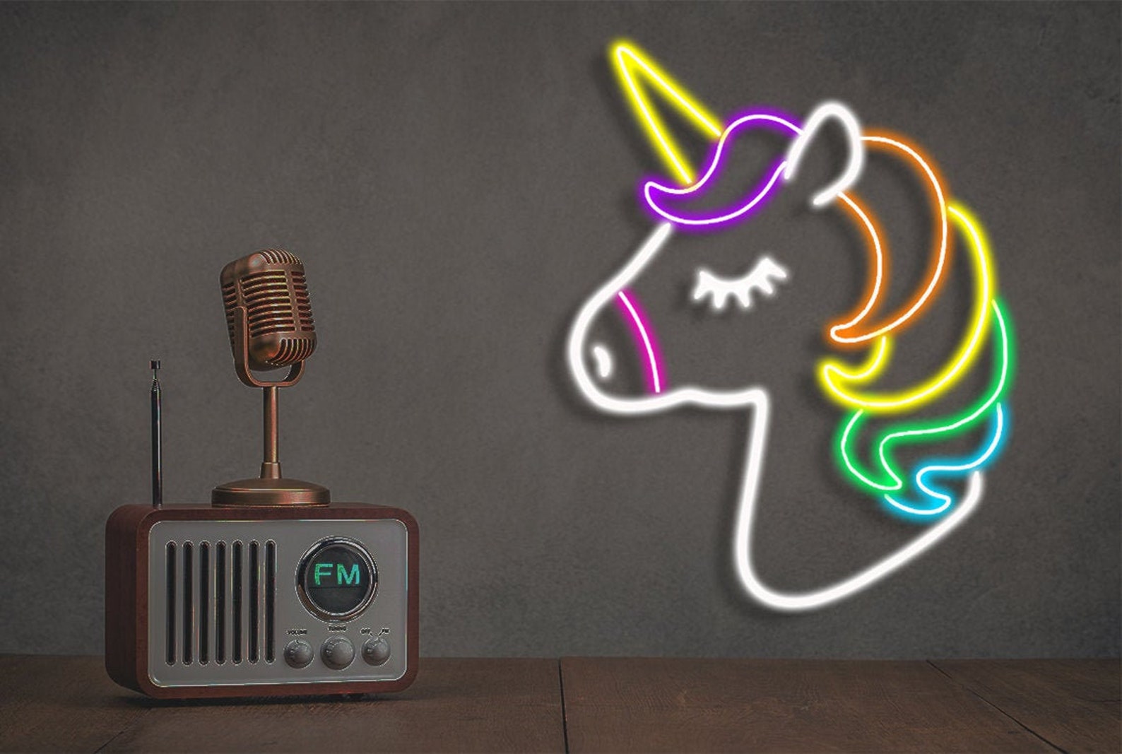 Colorful Unicorn LED Neon Sign Animal Neon Sign Multicolor | Etsy