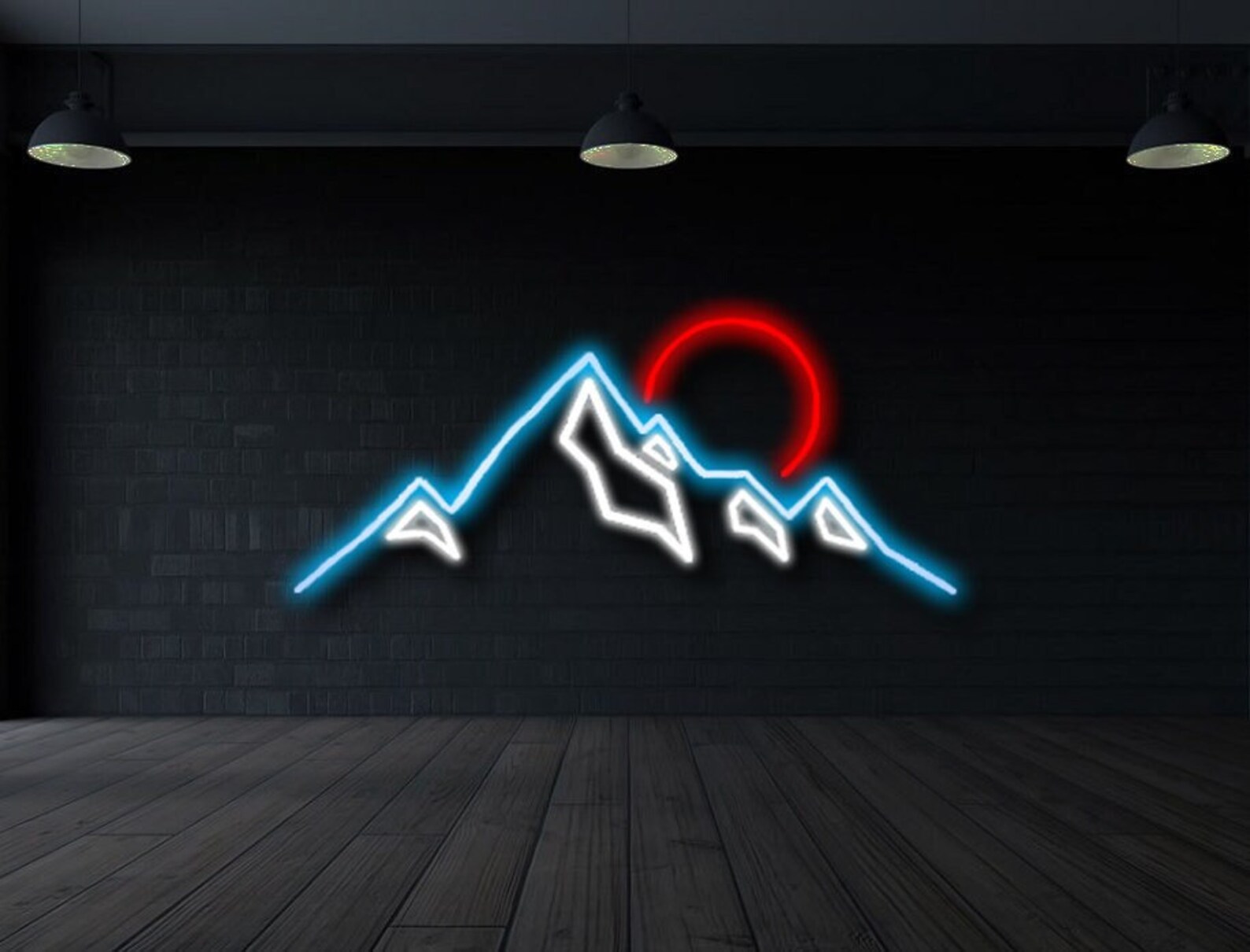 Mountain Sunset LED Neon Sign Neon Sign Bedroom Travel | Etsy