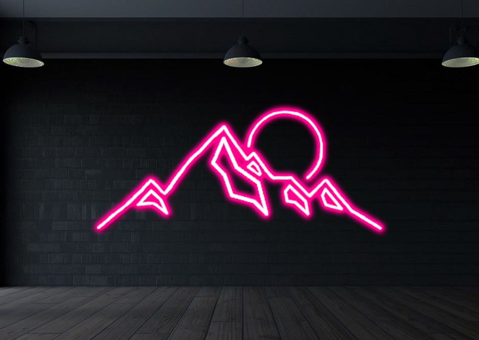 Mountain Sunset LED Neon Sign Neon Sign Bedroom Travel | Etsy