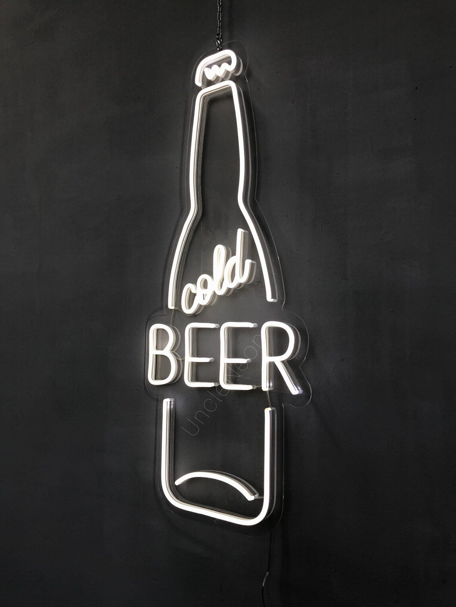 Beer LED Neon Sign Beer Bottle Neon Sign Cold Beer Sign Etsy