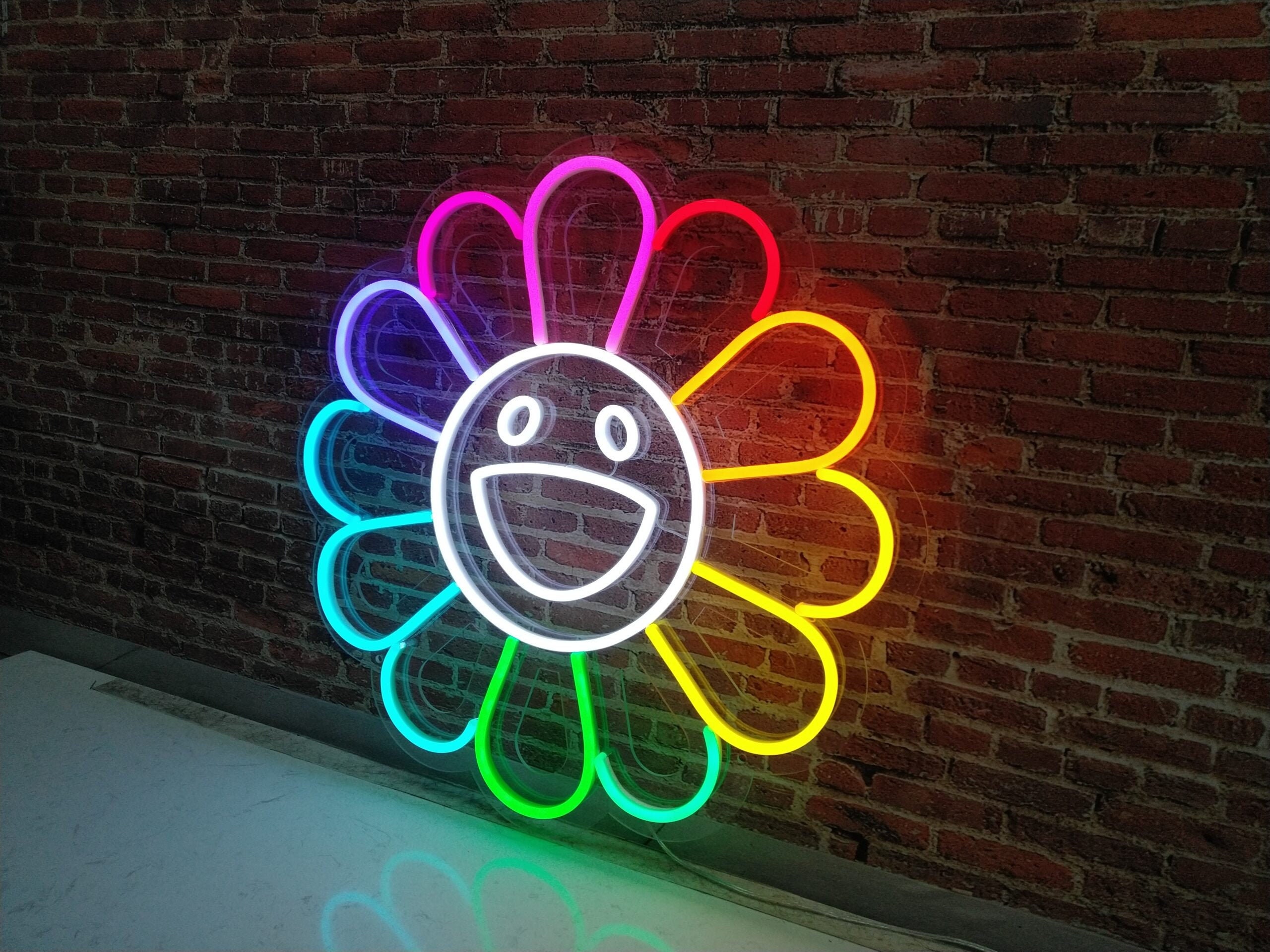 Flower by Takashi Murakami LED Neon Sign Sun Flower Style Etsy