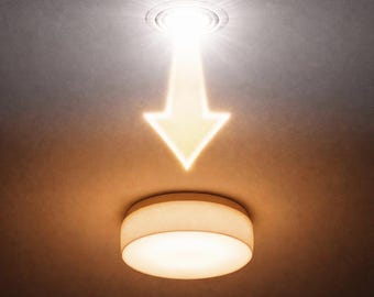 Cubierta para lámpara de techo - Suaviza las luces LED de techo/Cúpula luminosa