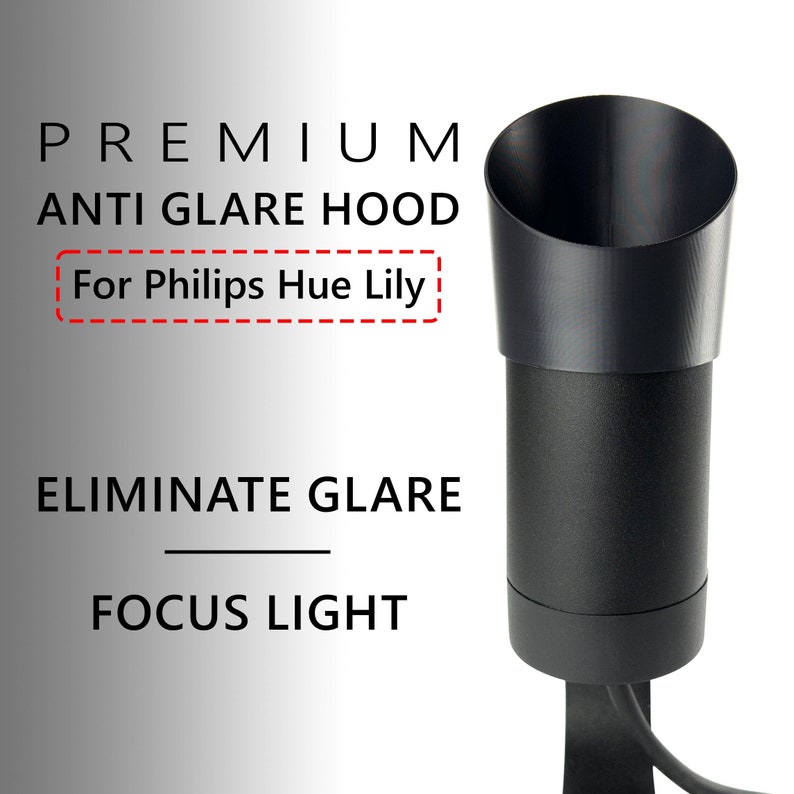 Hotte anti-éblouissement haut de gamme pour projecteur Philips Hue Lily image 1