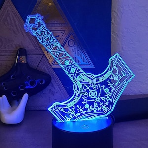God of War Thor Mjolnir Hammer Inspired LED Light Change to different positions - USB or Battery Powered