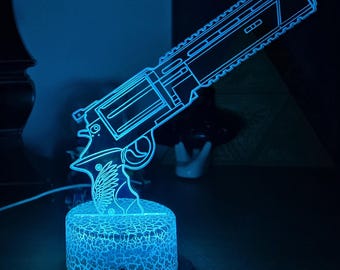 Resident Evil Requiem-vapeninspirerad LED-lampa USB- eller batteridriven