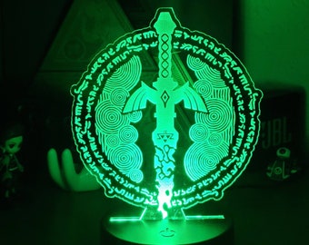 Legend of Zelda Tears of the Kingdom-inspirerad LED-lampa - USB- eller batteridriven