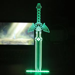 Legend of Zelda Link Master Sword Inspired RGB LED Light Set to different positions - USB/Battery Powered