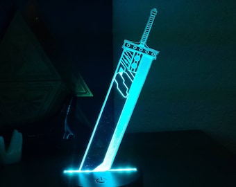 Final Fantasy Buster Sword Inspired RGB LED Light Change to different positions - USB or Battery Powered