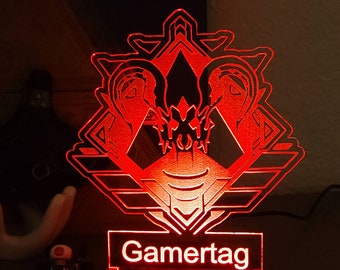 Personlig Apex Legends Predator-inspirerad LED-lampa - USB- eller batteridriven