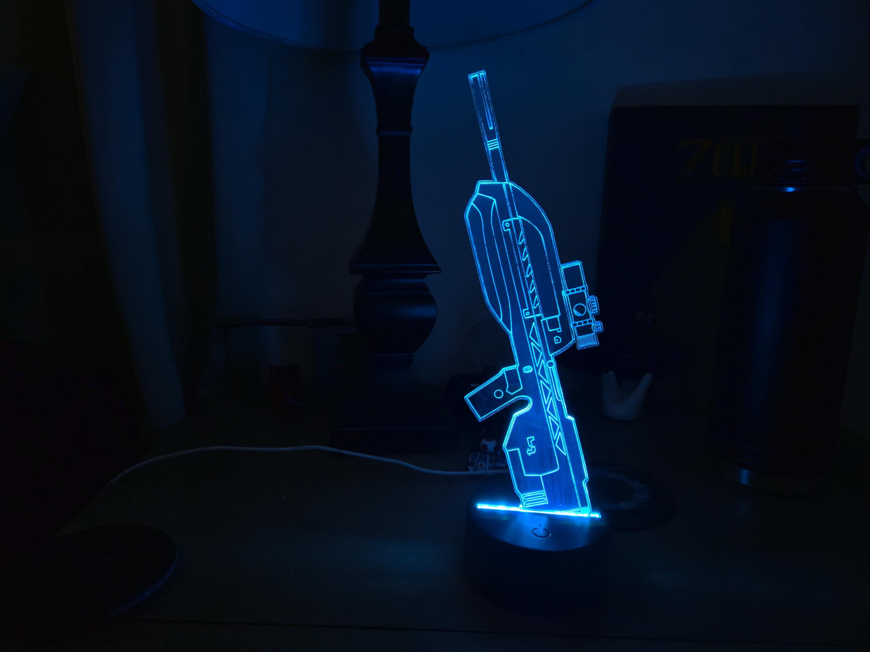Rgb Rirle Halo Battle Rifle Inspired RGB LED Light Change to Different Positions ...