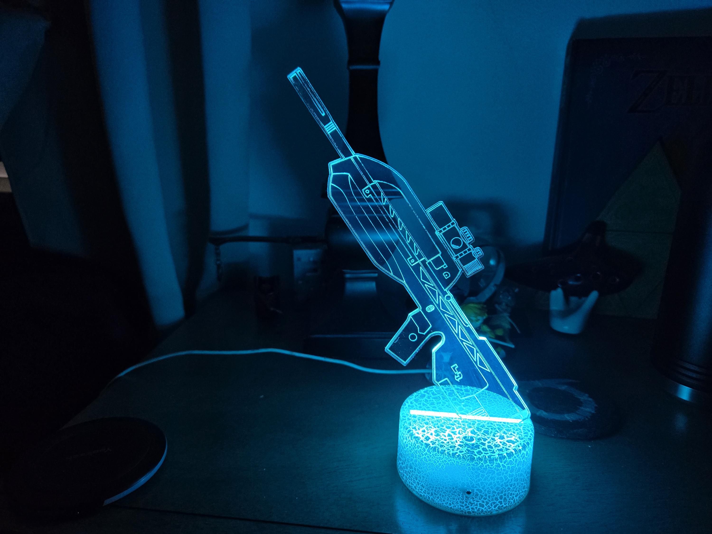Rgb Rirle Halo Battle Rifle Inspired RGB LED Light Change to Different Positions ...