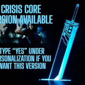 Final Fantasy Cloud Buster Sword Inspired RGB LED Light Set to different positions - USB/Battery Powered image 9