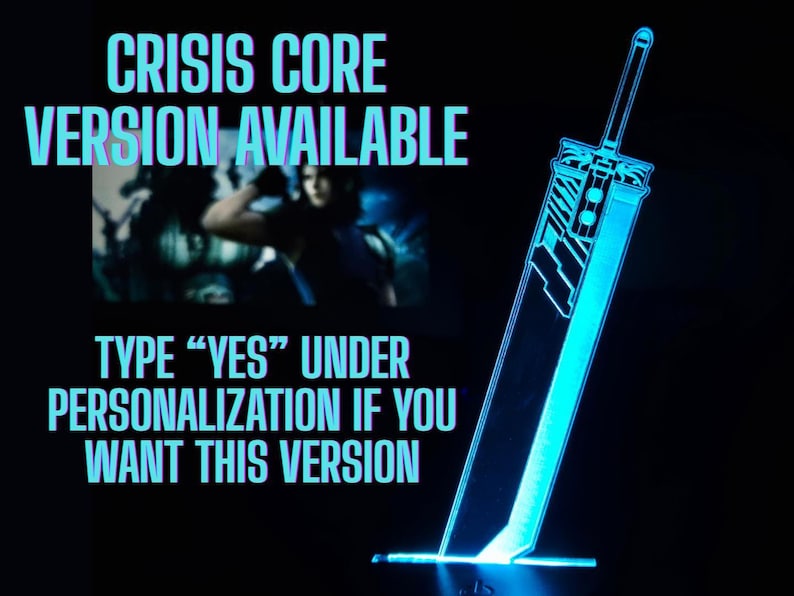 Final Fantasy Cloud Buster Sword Inspired RGB LED Light Set to different positions - USB/Battery Powered image 9