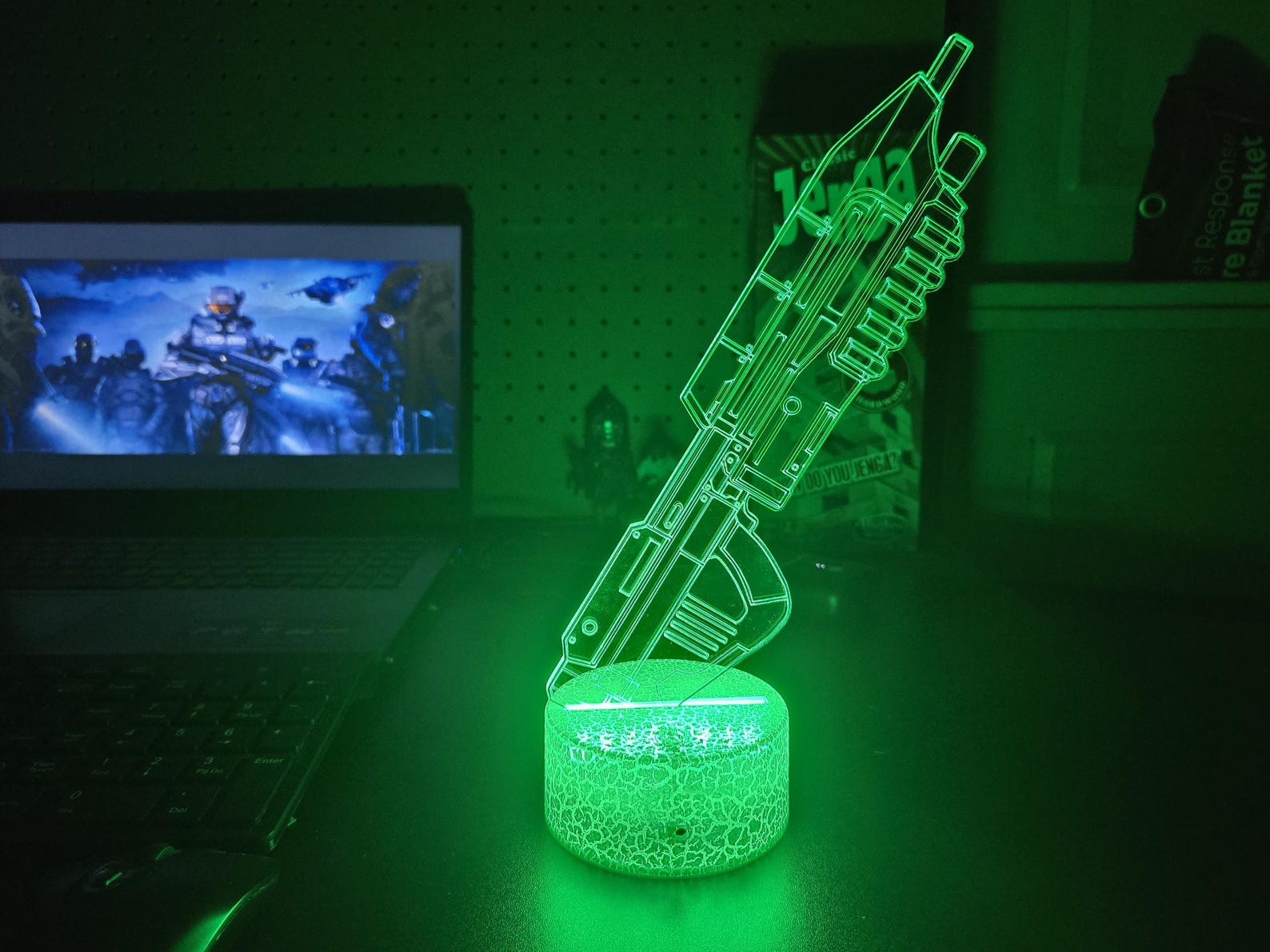 Rgb Rirle Halo Assault Rifle Inspired RGB LED Light Change to Different Positions ...