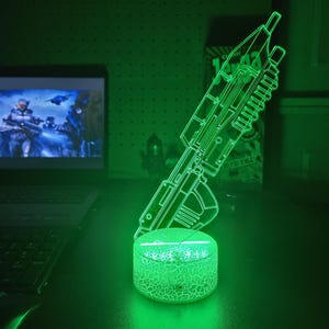 Halo Rifle Led Halo Assault Rifle Inspired RGB LED Light Change to Different Positions ...