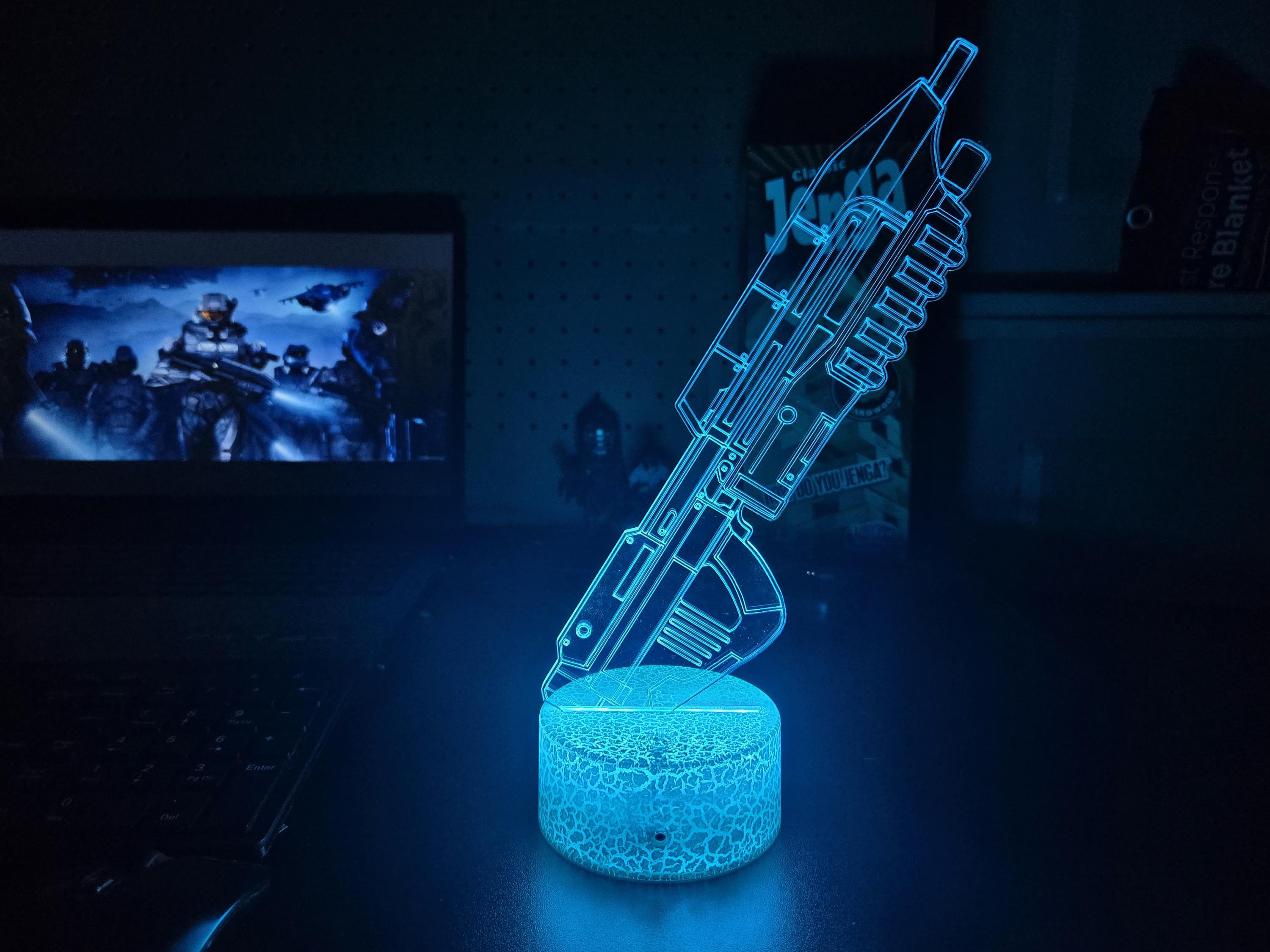 Rgb Rirle Halo Assault Rifle Inspired RGB LED Light Change to Different Positions ...