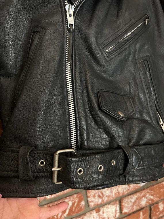 Vintage Black leather jacket - image 4