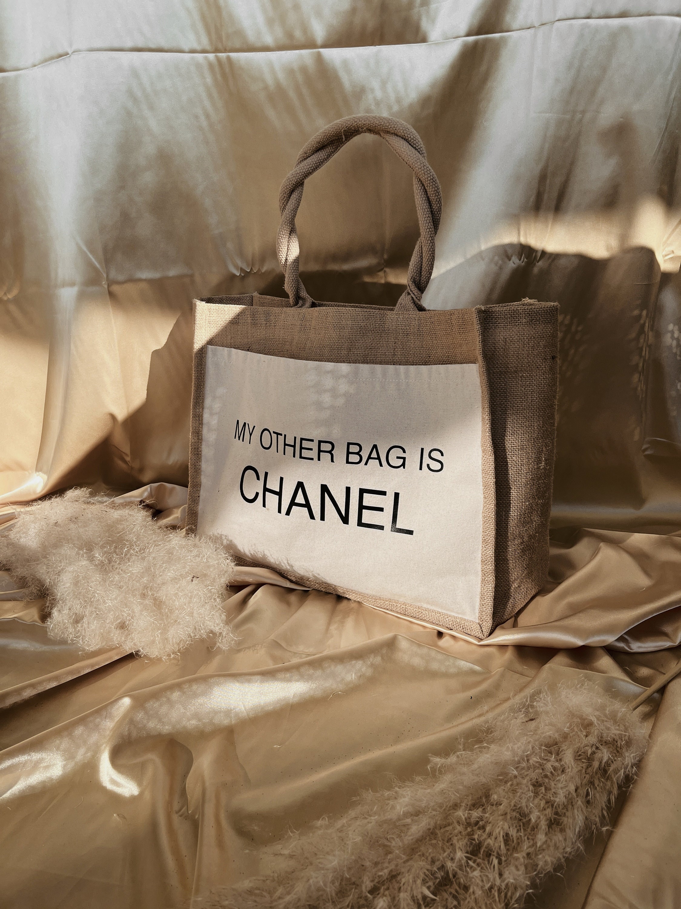 Jute Shopper My other bag is Chanel geschikt als boodschappentas